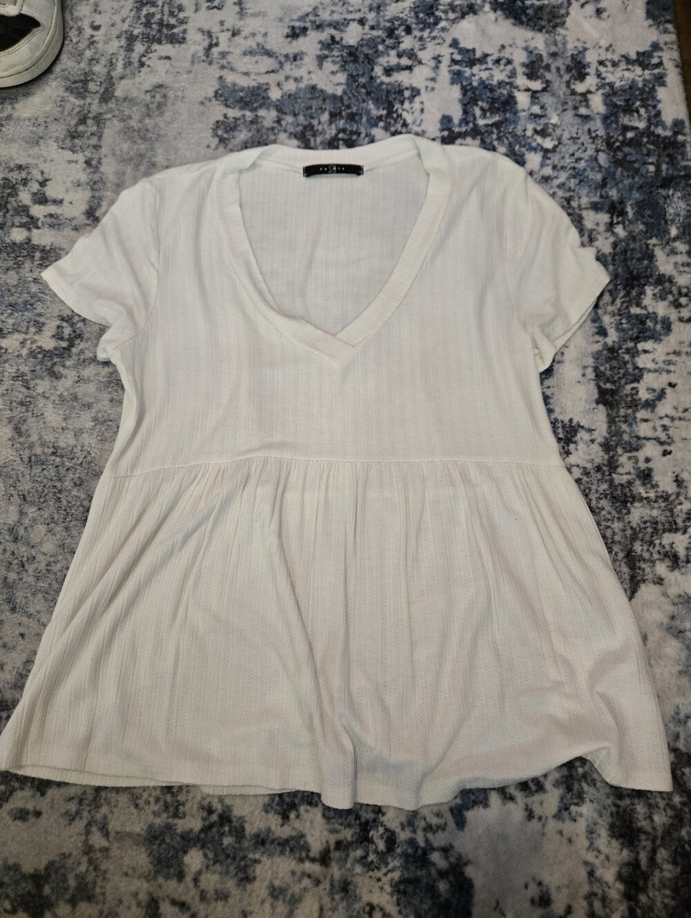 Flowy White Tee